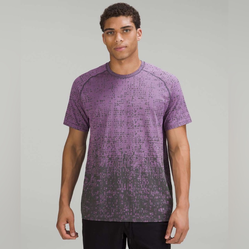 Lululemon Metal Vent Tech Short Sleeve Shirt 2.0-Cube Calibrate Purple Blossom